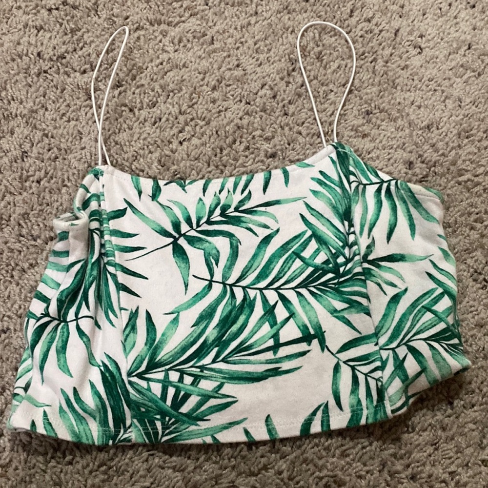 Cute White and Green Tank